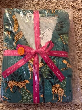 NWT Mary Square Leopard Print Pajama Set